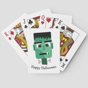 Frankenstein Monster's Head Playing Cards