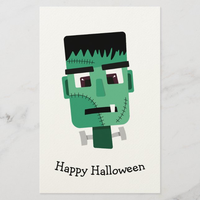Frankenstein Monster's Head Stationery (Front)