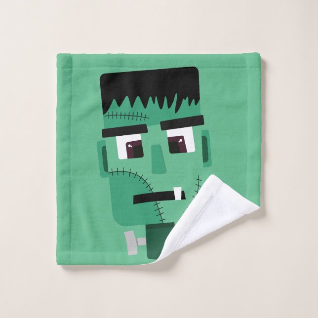Frankenstein Monster's Head Wash Cloth (Wash Cloth)