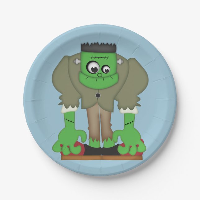 Frankenstein Moster Paper Plates (Front)