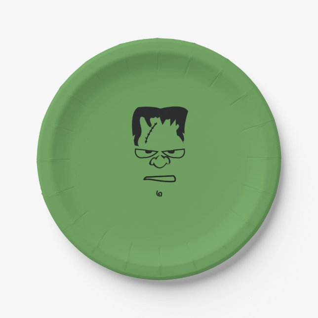 Frankenstein Paper Plates (Front)