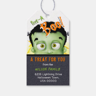 Frankenstein Peek A Boo Address Gift Tags
