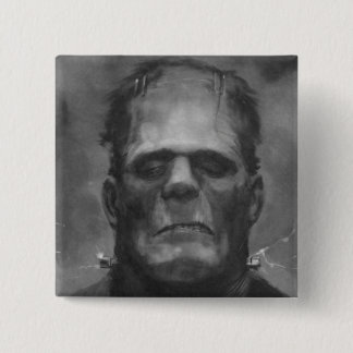 Frankenstein Pin/Button 15 Cm Square Badge