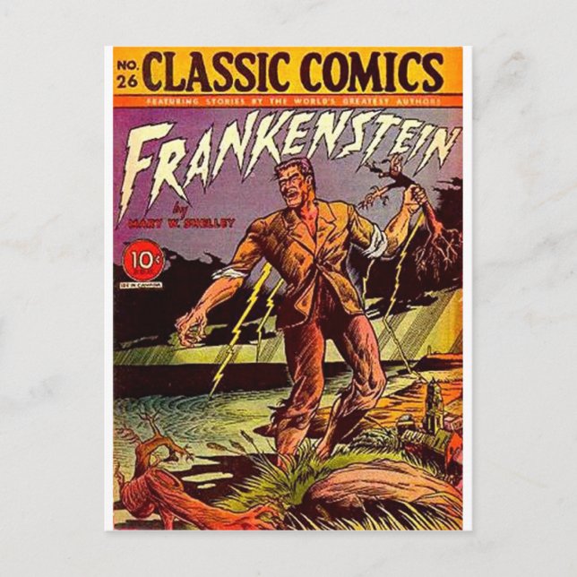 frankenstein postcard (Front)