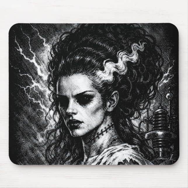 Frankenstein’s Bride — Resurrected by BurnsInHell Mouse Pad (Front)