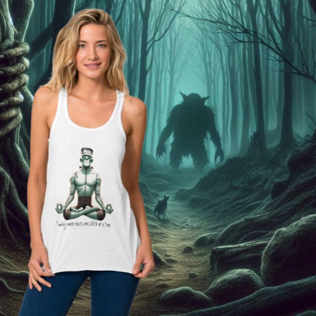 Frankenstein’s Monster – in the Zen custom Singlet (Keeping Calm and finding your  Zen during the spooky season.)