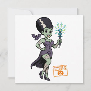 Frankenstein’s Wife Cartoon Invitation