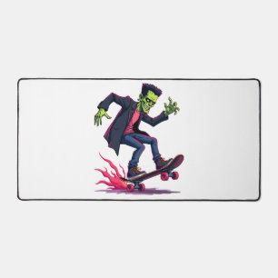 Frankenstein Skater � Cool Halloween Streetwear Sh Desk Mat