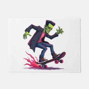 Frankenstein Skater � Cool Halloween Streetwear Sh Doormat
