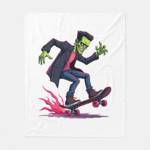 Frankenstein Skater – Cool Halloween Streetwear Sh Fleece Blanket