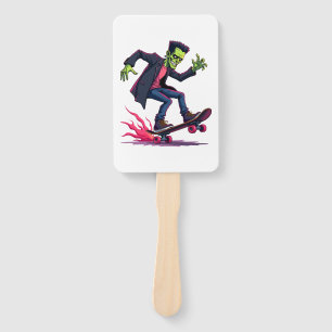 Frankenstein Skater � Cool Halloween Streetwear Sh Hand Fan