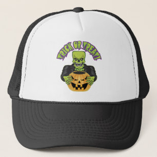 Frankenstein Skull Trucker Hat