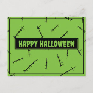 Frankenstein Stitches Postcard