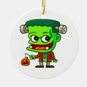 Frankenstein Toon Ceramic Tree Decoration