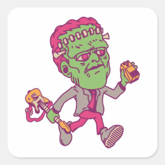 Frankenstein x Guitar Square Sticker