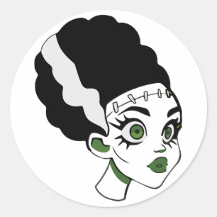 Frankenstein's Bride Monster Halloween Costume 1 Classic Round Sticker