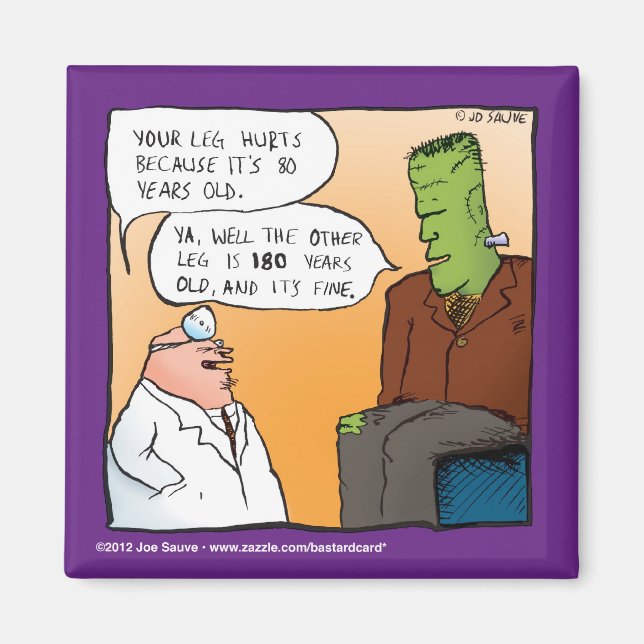 Frankensteins Doctor Cartoon Magnet (Front)