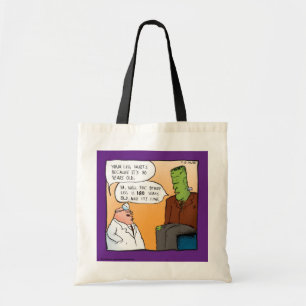 Frankensteins Doctor Cartoon Tote Bag