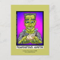 Frankenstein's Hamster Funny Cartoon Postcard