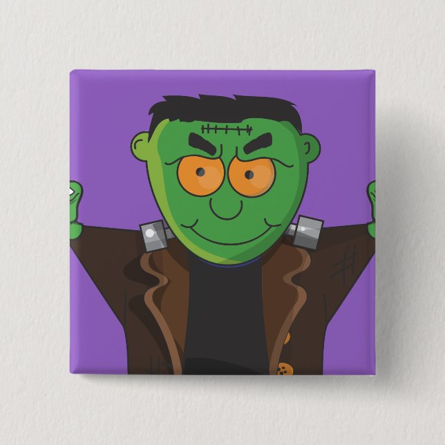 Frankenstein's Monster 15 Cm Square Badge (Front)