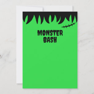 Frankenstein's Monster Stitches Scars and Hair Invitation