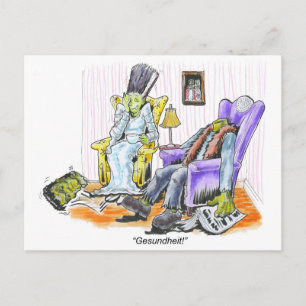 Frankenstein's Sneeze Postcard