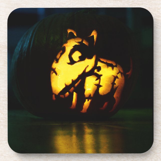 Frankenweenie pumpkin coaster (Front)