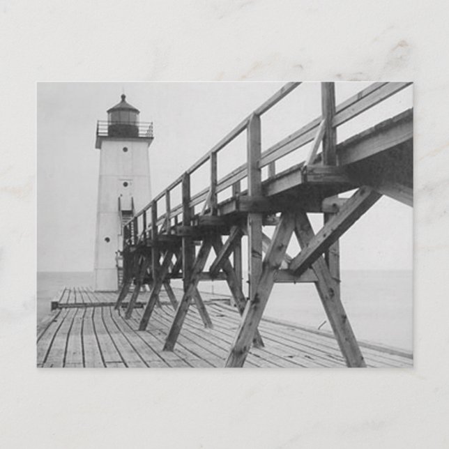 Frankfort Lighthouse Postcard (Front)