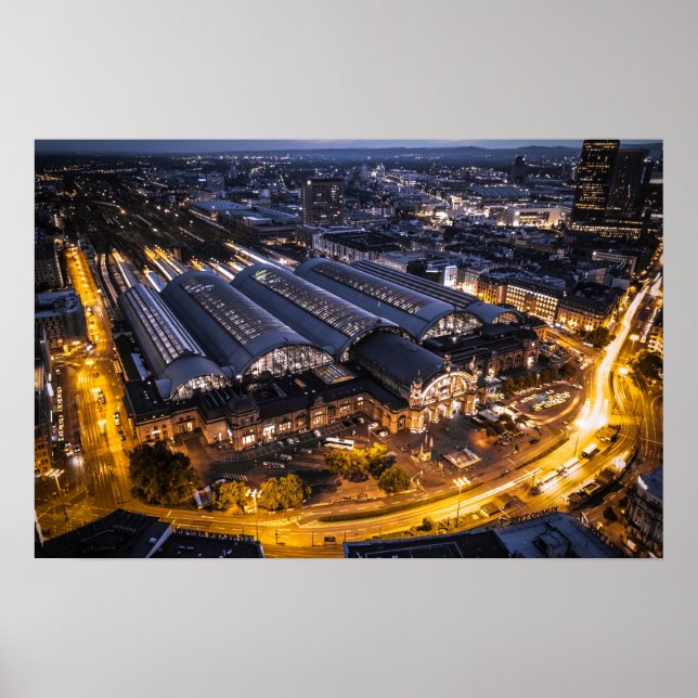 Frankfurt am Main Hauptbahnhof FFM HBF Poster (Front)
