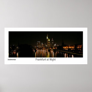 Frankfurt at Night Poster