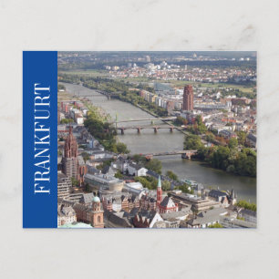 frankfurt city view postcard