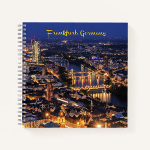 Frankfurt, Germany at Twilight Notebook