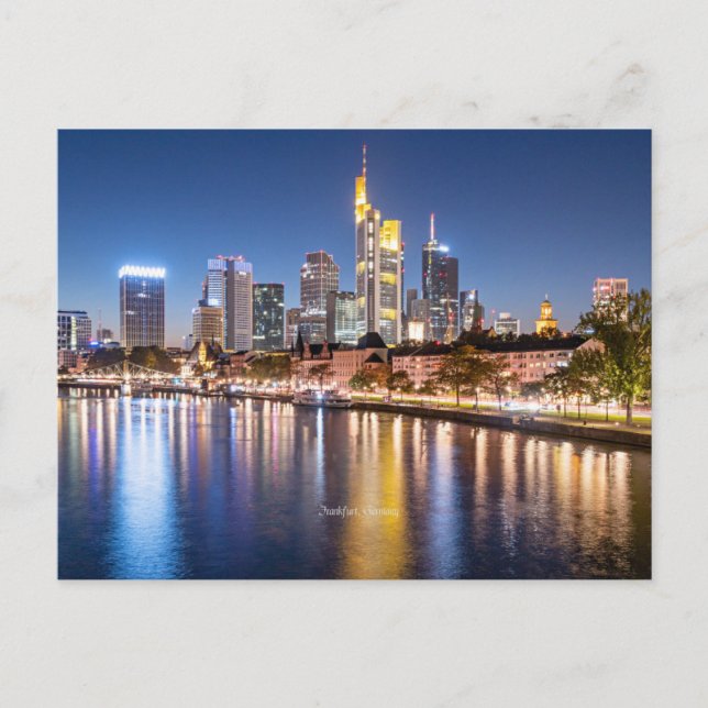 Frankfurt, Germany skyline Holiday Postcard (Front)