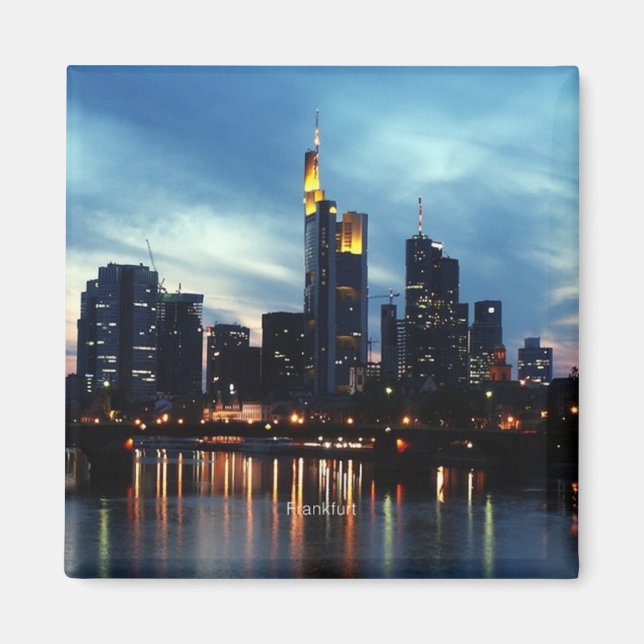 Frankfurt, Germany Skyline Magnet (Front)