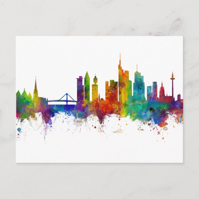 Frankfurt Germany Skyline Postcard (Front)
