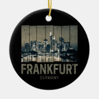Frankfurt Germany Skyline Retro Vintage Souvenir