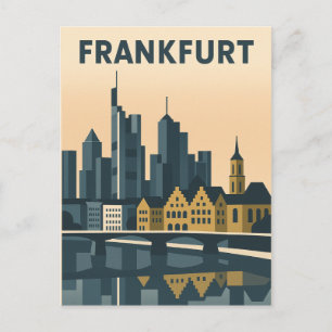 Frankfurt, Germany Travel  Minimalist  Postcard