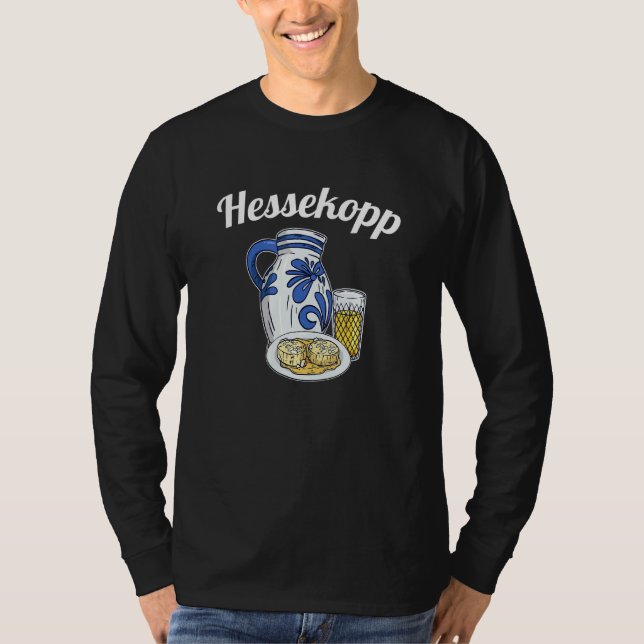 Frankfurt Hessen Apple Wine Saying Hessekopp Ffm R T-Shirt (Front)