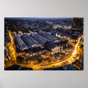 Frankfurt Main Central Station FFM HBF Poster