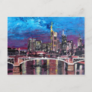 Frankfurt Main Germany - Mainhattan Skyline Postcard