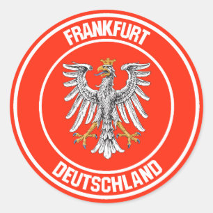 Frankfurt Round Emblem Classic Round Sticker