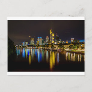 Frankfurt Skyline at Night Postcard