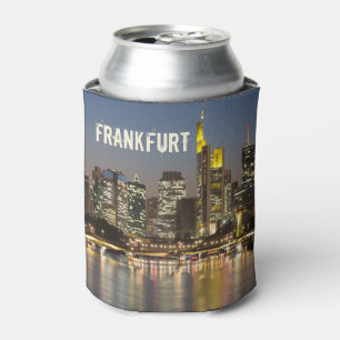 Frankfurt Skyline Germany Vintage Souvenir gift Can Cooler