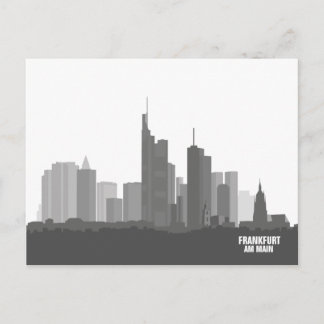 Frankfurt Skyline - Postkarte / Grußkarte Postcard