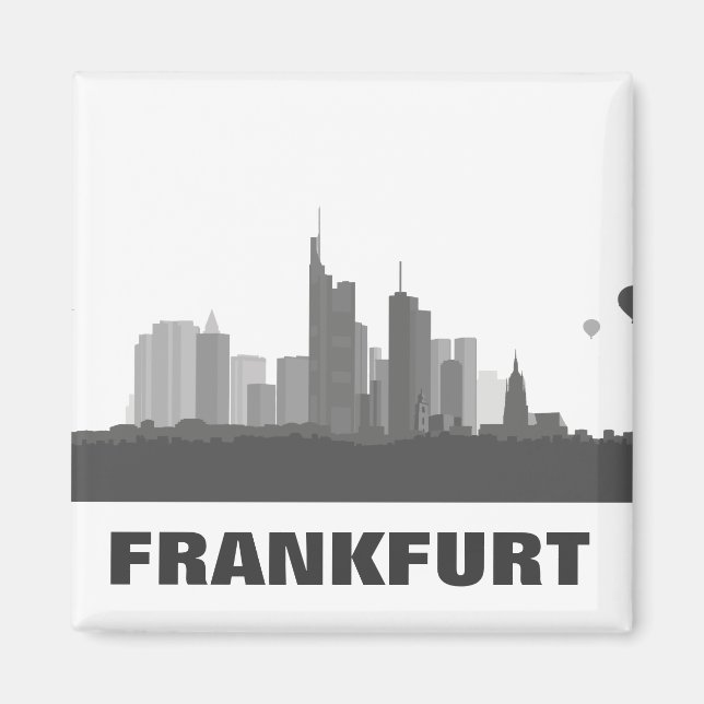 Frankfurt Skyline refrigerator Magnet (Front)