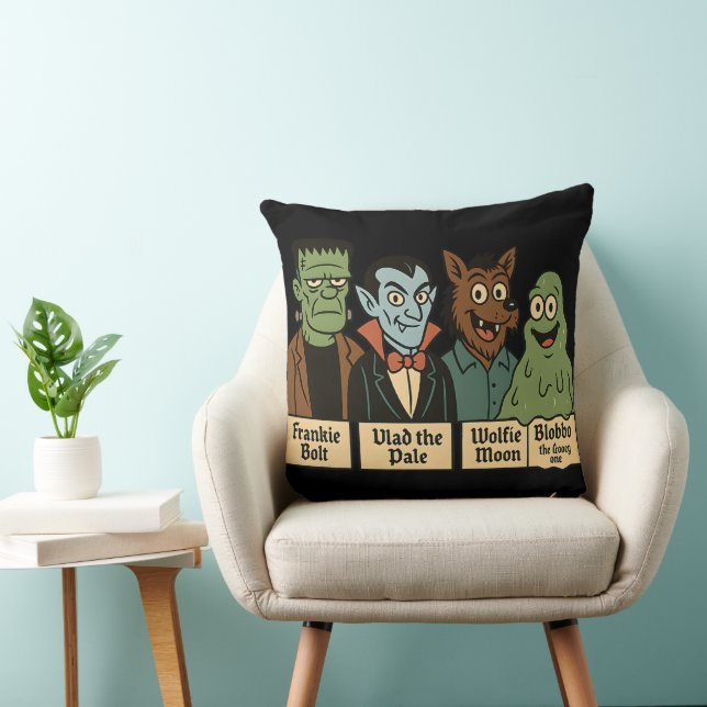 Frankie Bolt Vlad the Pale Halloween Monsters Cushion (Chair)