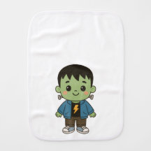 Frankie Sparks Halloween Baby Burp Cloth 
