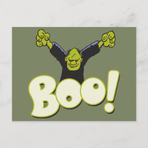 Frankie Superhero - Frankenstein Monster Halloween Postcard