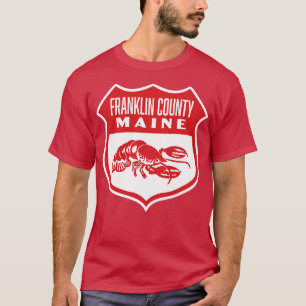 Franklin County Maine Retro Shield Red T-Shirt