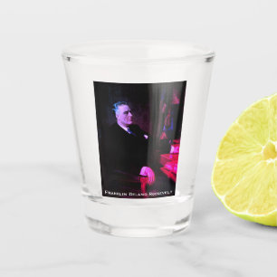 Franklin D. Roosevelt, Depression Era US President Shot Glass